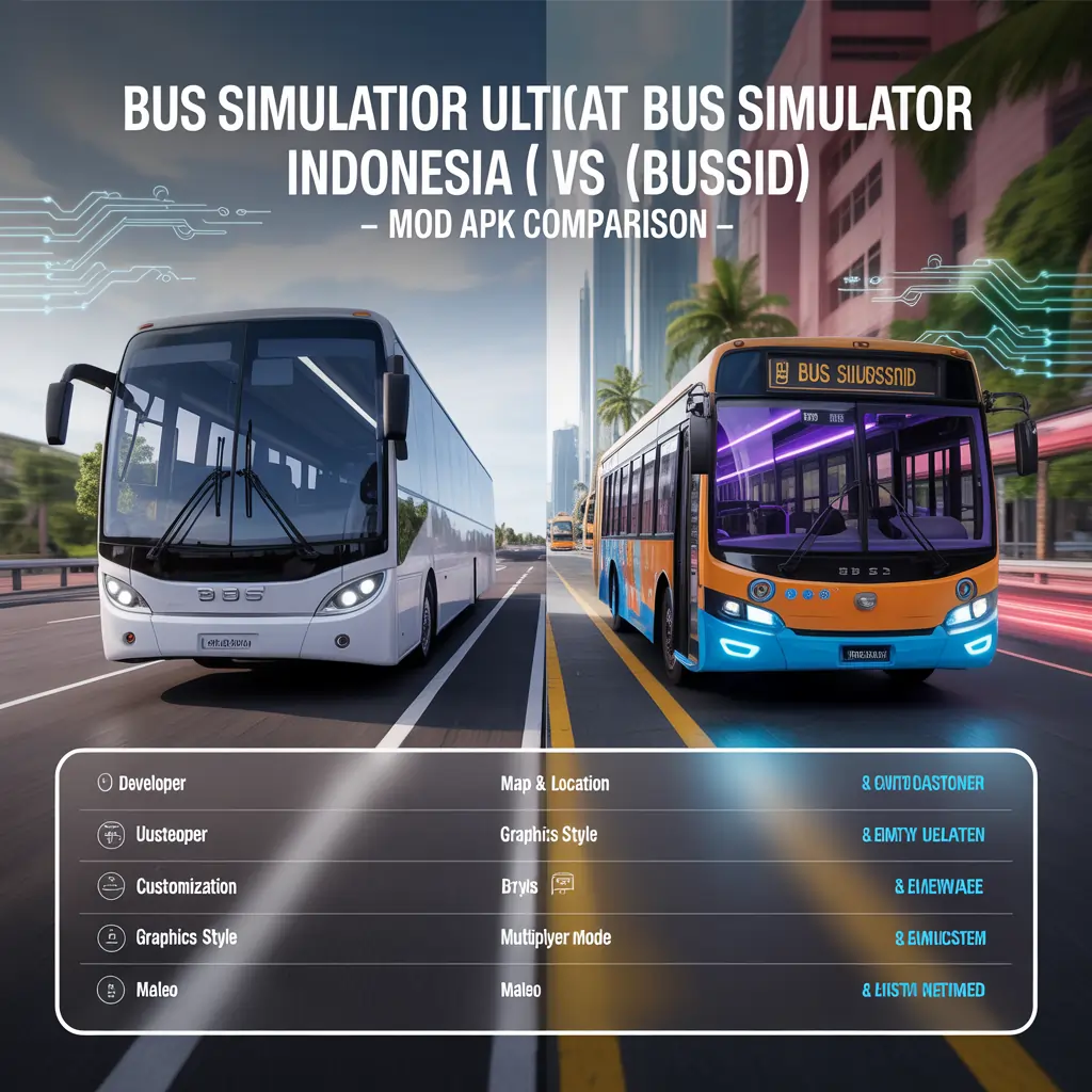 difference between bus simulator ultimate and indonesia mod apk
